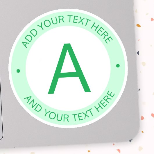 ロゴモダンスタイルモノグラム |緑 シール