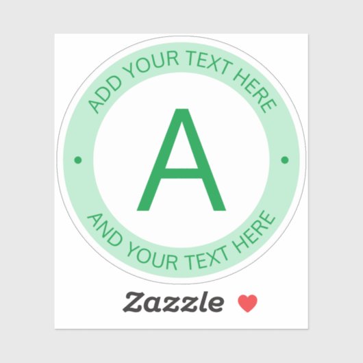 ロゴモダンスタイルモノグラム |緑 シール (シート)