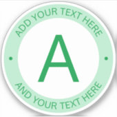 ロゴモダンスタイルモノグラム |緑 シール (正面)