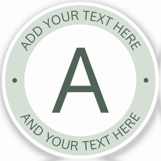 ロゴモダンスタイルモノグラム |透明（緑） シール (正面)