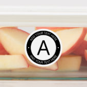 ロゴモダンスタイルモノグラム |黒と白 ラベル (貼付)