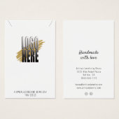 ロゴモダンソーシャルメディアのネックレスディスプレイカード (正面&裏面)