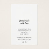 ロゴモダンソーシャルメディアのネックレスディスプレイカード (裏面)