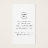 ロゴモダンソーシャルメディアホワイト名刺 (裏面)