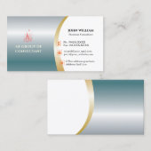 ロゴモダンテンプレート付きビジネスコンサルタント 名刺 (正面/裏面)