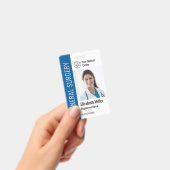 ロゴモダンテンプレート従業員の写真名ナースID バッジ (手持ち)