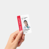ロゴモダンテンプレート従業員の写真名ナースID バッジ (手持ち)