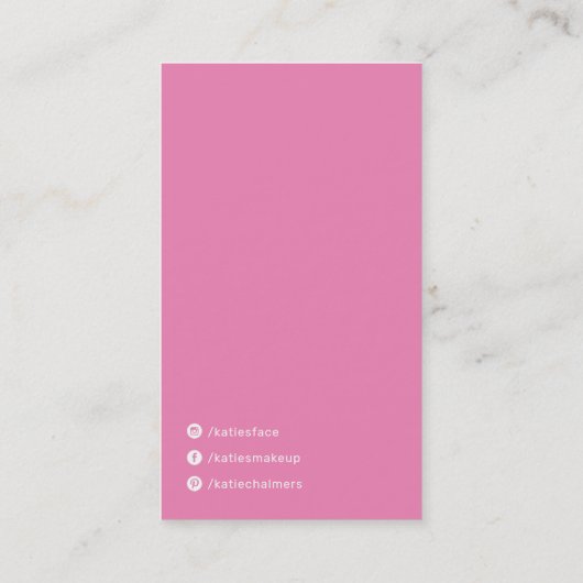 ロゴモダントレンディープロフェッショナルはっきりしたブライトピンク 名刺 (裏面)