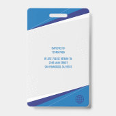 ロゴモダンナースドクター名バーコード バッジ (裏面)