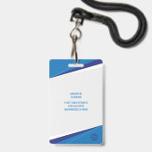 ロゴモダンナースドクター名バーコード バッジ (裏面（ネックストラップ付）)