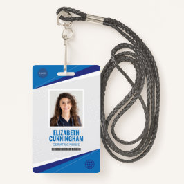 ロゴモダンナースドクター名バーコード バッジ