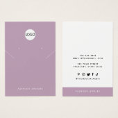 ロゴモダンネックレスイヤリングディスプレイカードの追加 (正面&裏面)