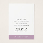 ロゴモダンネックレスイヤリングディスプレイカードの追加 (裏面)