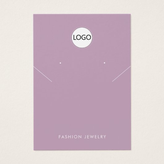 ロゴモダンネックレスイヤリングディスプレイカードの追加 (正面)