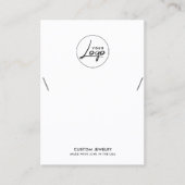 ロゴモダンネックレスブレスレットディスプレイカード 名刺 (正面)