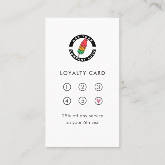 ロゴモダンビジネスブランドの追加 ロイヤリティカード (正面)
