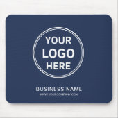 ロゴモダンビジネス企業のネイビーブルー マウスパッド (正面)