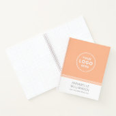 ロゴモダンピーチ販売促進ノート ノートブック (内部)