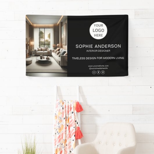 ロゴモダンフォトブラックプロフェッショナル事業 横断幕 (インサイチュ)