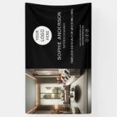 ロゴモダンフォトブラックプロフェッショナル事業 横断幕 (縦)