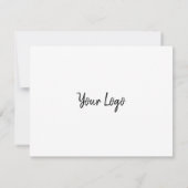 ロゴモダンフラットピンクサンキュービジネスカード サンキューカード (裏面)