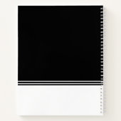 ロゴモダンブラックビジネス宣伝用ノート ノートブック (裏面)