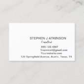 ロゴモダンブラックミニマルプロフェッショナルイニシャル 名刺 (裏面)