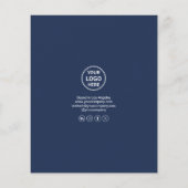 ロゴモダンプロフェッショナルネイビーブルービジネス チラシ (裏面)