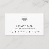 ロゴモダンプロフェッショナルホワイトロイヤリティカード ロイヤリティカード (正面)