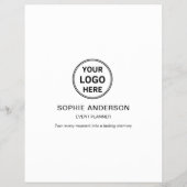 ロゴモダンホワイトイベントプランナープロモーション チラシ (裏面)