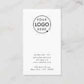 ロゴモダンホワイトジュエリーイヤリングディスプレイカード 名刺 (裏面)