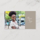 ロゴモダンボホトープシンプルQRコードフォト 名刺 (正面)