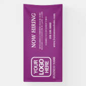 ロゴモダンマジェンタ採用 横断幕 (縦)