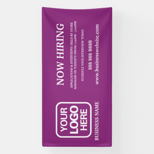 ロゴモダンマジェンタ採用 横断幕 (縦)