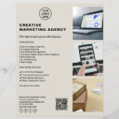 ロゴモダンマーケティングクリエイティブニュートラルビジネス チラシ (正面)