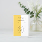 ロゴモダンミニマリスト表示カード 名刺 (スタンド正面)