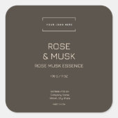 ロゴモダンミニマルろうそく化粧広場 スクエアシール (正面)