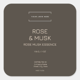 ロゴモダンミニマルろうそく化粧広場 スクエアシール