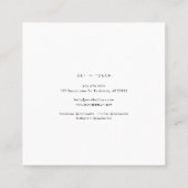 ロゴモダンミニマルカスタムリスト スクエア名刺 (裏面)