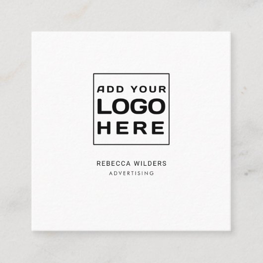 ロゴモダンミニマルカスタムリスト スクエア名刺 (正面)