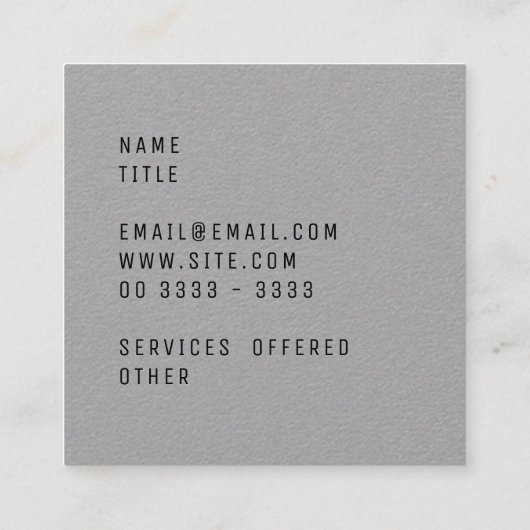 ロゴモダンミニマル スクエア名刺 (裏面)