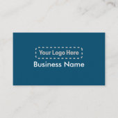 ロゴモダン付きの青い写真 名刺 (正面)