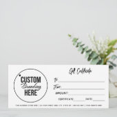 ロゴモダン付きギフト券名刺 (スタンド正面)