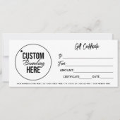 ロゴモダン付きギフト券名刺 (正面)