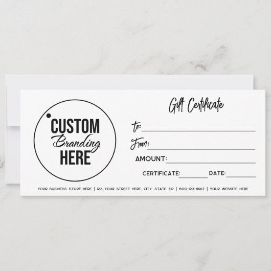 ロゴモダン付きギフト券名刺 (正面)