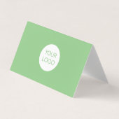 ロゴモダン付きグリーンプロフェッショナル名刺 名刺 (正面)