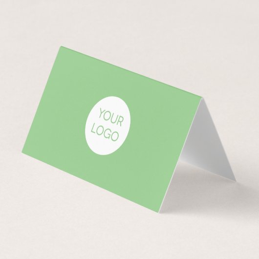 ロゴモダン付きグリーンプロフェッショナル名刺 名刺 (正面)