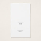 ロゴモダン付きセージ衣料品価格ラベル (裏面)