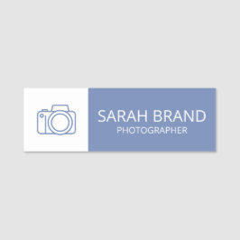 ロゴモダン付きビジネス名タグ 名札