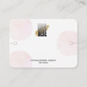 ロゴモダン付きピンクサークル付きブレスレットディスプレイ 名刺 (正面)